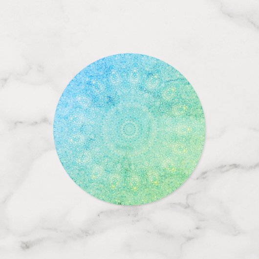 perle bleu vert doilies confetti (Petit recto)