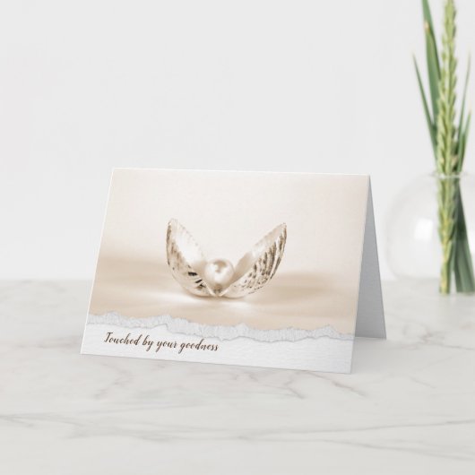 Perle dans le Carte de remerciements de coquillage (Devant)