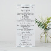 Perle d'Argent/Argent - Menu Monogramme & Merci (Debout devant)