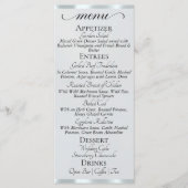 Perle d'Argent/Argent - Menu Monogramme & Merci (Devant)