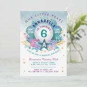 Perle de coquillage sous la mer Invitation Anniver (Debout devant)