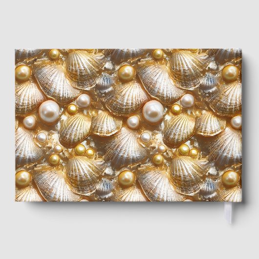 Perle de coquillage véritable feuille d'or plage m (Verso)