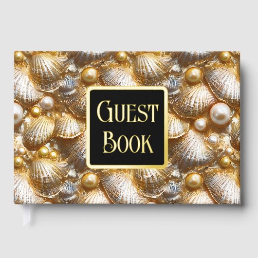 Perle de coquillage véritable feuille d'or plage m (Recto)