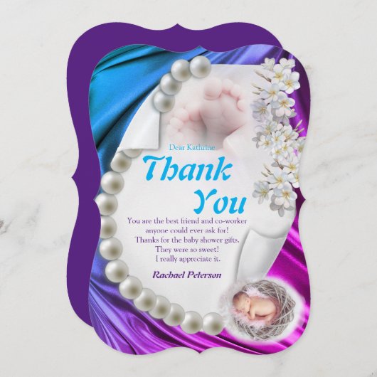 Perle d'ivoire soyeux bébé que vous carte (Devant / Derrière)