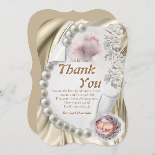 Perle d'ivoire soyeux bébé que vous carte (Devant / Derrière)