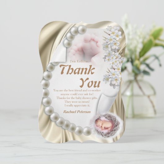 Perle d'ivoire soyeux bébé que vous carte (Debout devant)