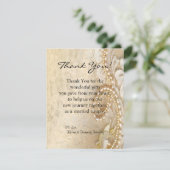 perle et dentelle PLATES du carte de remerciements (Debout devant)
