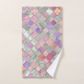 Perle et quartz marocains de motif de Quatrefoil (Serviette à main)
