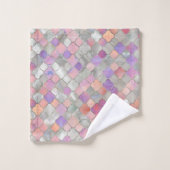 Perle et quartz marocains de motif de Quatrefoil (Gant de toilette)