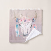 Perle iridescente Boho Chic Crâne Glam Floral Corn (Gant de toilette)