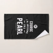 Perle Nom personnalisé Anniversaire (Serviette à main)