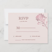 Perle rose Botanique Horizontale RSVP (Devant)