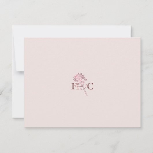 Perle rose Botanique Horizontale RSVP (Dos)