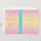 Perle rose et joli invitation de sweet sixteen de (Dos)