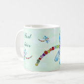 Perlenlibelle, personalisiert koffiemok (Voorkant links)