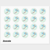 Perlenlibelle Ronde Sticker (Vel)