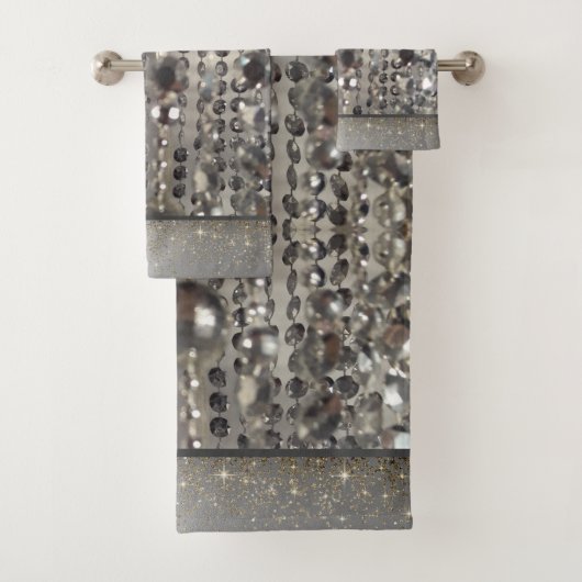 Perles à cordes argentées brillantes (En situation)