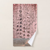 Perles à cordes Chic Rose Blush Personnalisées (Serviette à main)