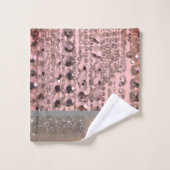 Perles à cordes Chic Rose Blush Personnalisées (Gant de toilette)