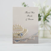 Perles, Anneau, Bleu Vintage Mariage Merci (Debout devant)