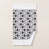 Perles Art Déco Anthracite et Blanc Motif (Serviette à main)