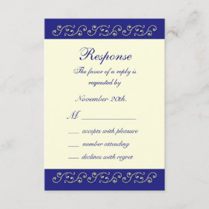 Perles, blanc cassé et bleu saphir RSVP