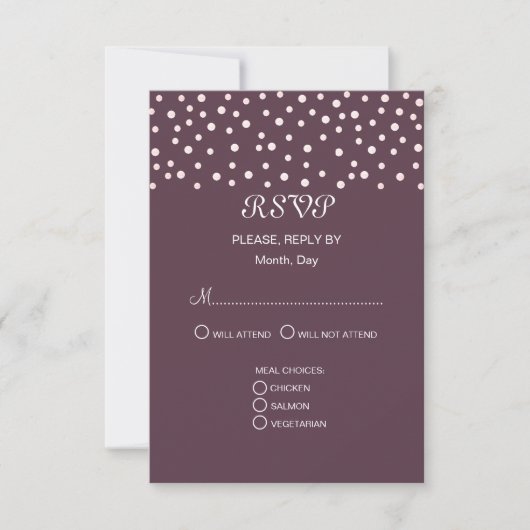 Perles Chic sur Carte de Mariage Cassis (Devant)