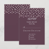 Perles Chic sur Carte de Mariage Cassis (Devant / Derrière)
