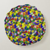 Perles de face primaires - COUSSIN JAUNE RONDE (Dos)