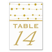 Perles de feuille d'or et numéro de table du maria (Dos)