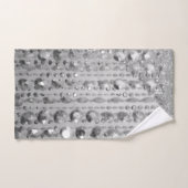 Perles de Glitterie Argent Personnalisées (Serviette à main)