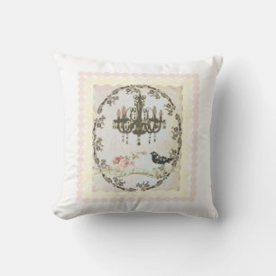 Perles de "Le Chandelier" et coussin réversible de