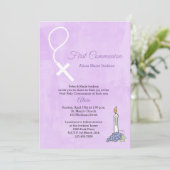 Perles de Rosaire, bougie, Invitation de la premiè (Debout devant)