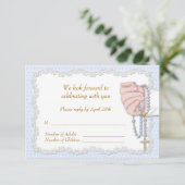 Perles de Rosaire main bleu RSVP (Debout devant)