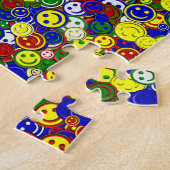Perles de visage primaires, PUZZLE BLEU-JIGSAW (Côté)