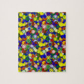 Perles de visage primaires, PUZZLE BLEU-JIGSAW (Vertical)
