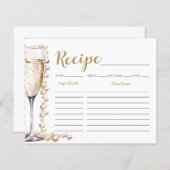 Perles d'Or et Prosecco : Cartes de recette pour u (Devant / Derrière)