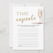 Perles élégantes d'or et carte de capsule temps de (Devant)