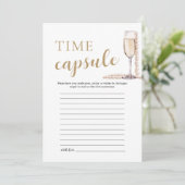 Perles élégantes d'or et carte de capsule temps de (Debout devant)