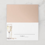 Perles Élégantes et Cartes de Repas au Prosecco Pl (Extérieur déplié)