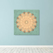 Perles et diamants Mandala sur toile Aqua (Insitu (Plancher de Bois))