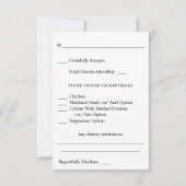 Perles et fleurs blanches w Repas RSVP - Beige (Dos)