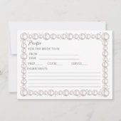 Perles et la carte de recette de la douche de mari (Devant)