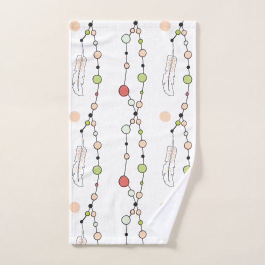 Perles et plumes de sauce moderne (Serviette à main)