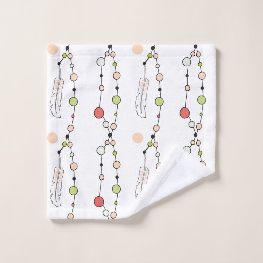 Perles et plumes de sauce moderne (Gant de toilette)