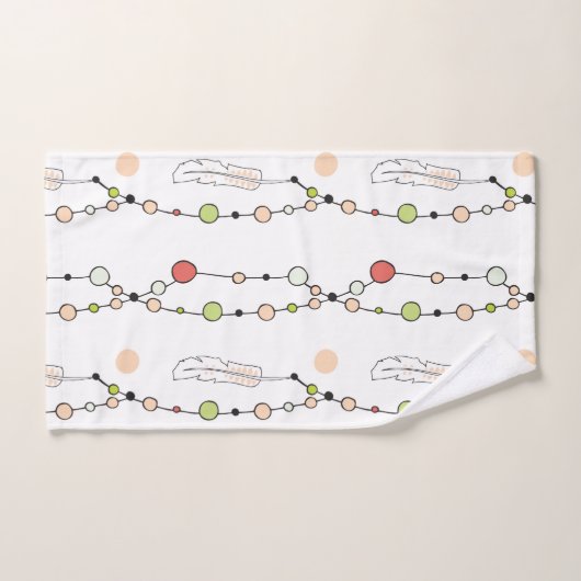 Perles et plumes de sauce moderne (Serviette à main)