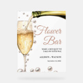 Perles et Prosecco Barre de fleurs de douche nupti (Recto)