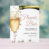 Perles et Prosecco Barre de fleurs de douche nupti (Neutre)