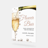 Perles et Prosecco Barre de fleurs de douche nupti (Angle)