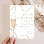 Perles et Prosecco Invitation de douche nuptiale, 